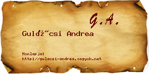 Gulácsi Andrea névjegykártya