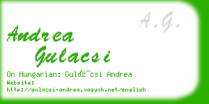 andrea gulacsi business card